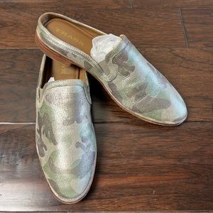 H. S. Trask Women's Mule Camo Metallic Ashley Suede